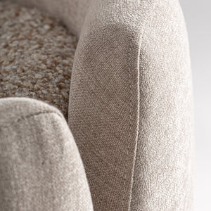   Modern European furniture - Beige Chenille Swivel Chair - www.oroa.com | Oroa.com