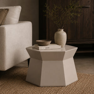   Modern European furniture - Cream Octagonal Side Table - www.oroa.com | Oroa.com