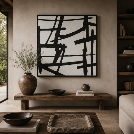   Black Paint Contemporary Wall Art | Oroa.com