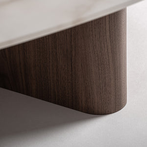   Organic-Shaped White Marble Coffee Table | Oroa.com
