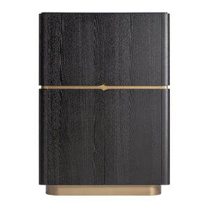   Black Wooden 4-Door Wardrobe | Oroa.com