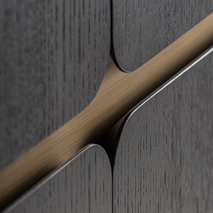   Black Wooden 4-Door Wardrobe | Oroa.com