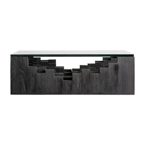   Black Geometric Base Coffee Table | Oroa.com