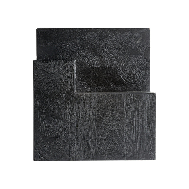 Modern furniture - Black Wooden Geometrical Side Table - www.oroa.com
