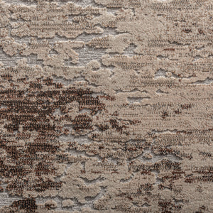   Brown-Toned Round Viscose Carpet | Oroa.com