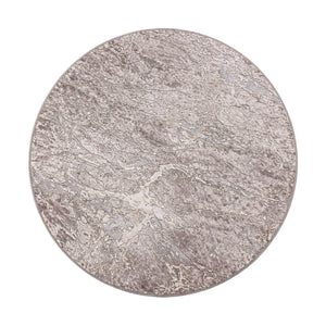   Brown Viscose Round Carpet | Oroa.com