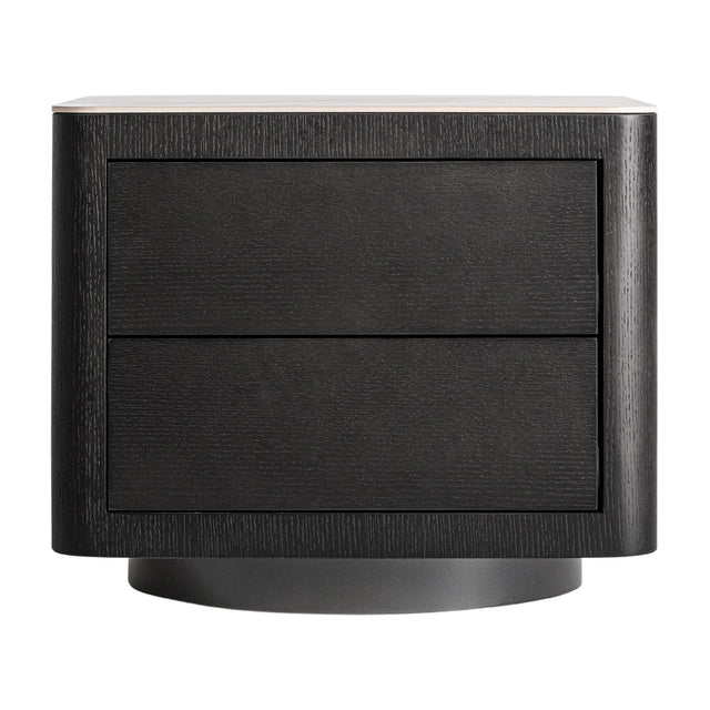 Modern European furniture - Gray Oak 2-Door Bedside Table - www.oroa.com