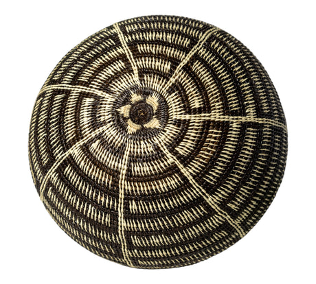 Extraordinary Black And White Woven Basket
