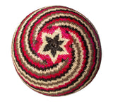 Red Black White Spiral Woven Basket