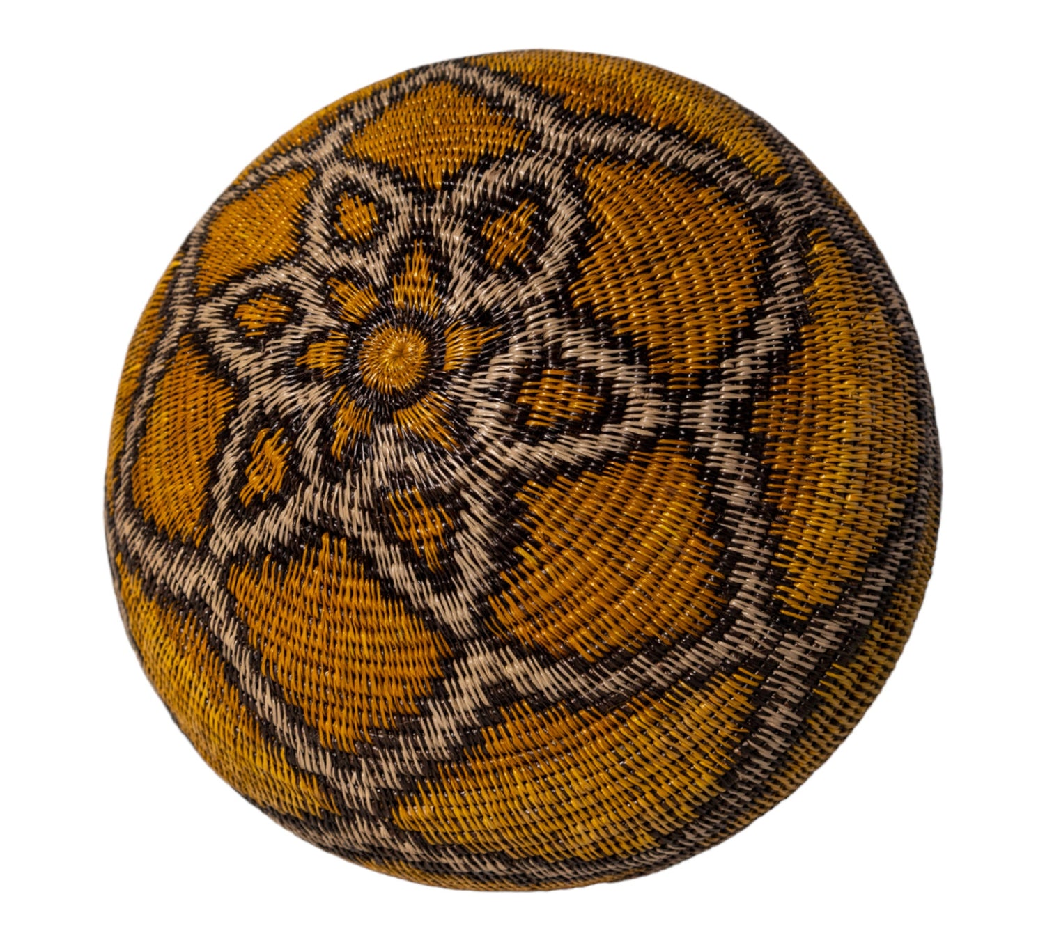 Golden Diamond Netting Rainforest Basket