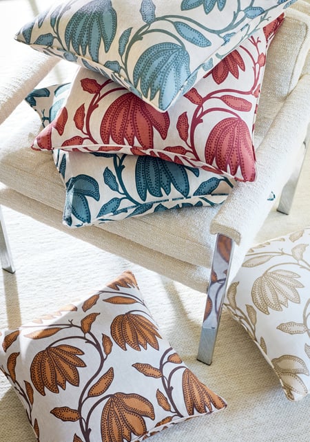 Mineral Blue Floral Pillow Cover | DEKOWE Thibaut