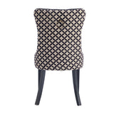 Black Velvet Tufted Dining Chair Set (2) | OROA