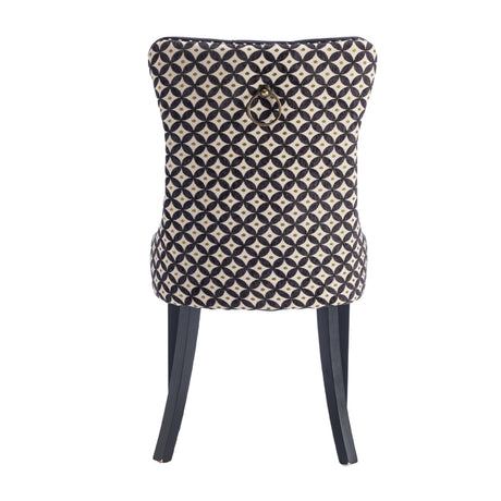 Black Velvet Tufted Dining Chair Set (2) | OROA