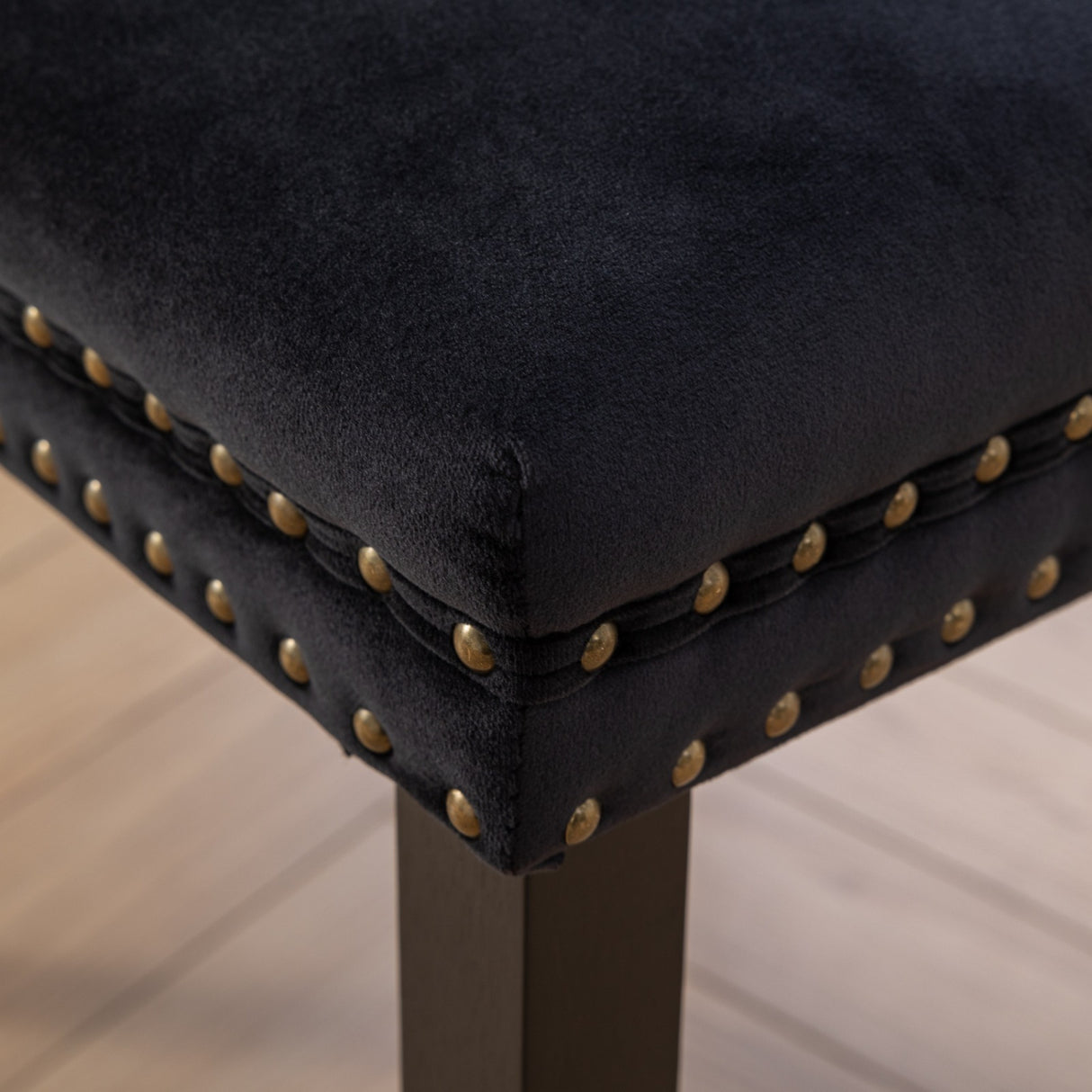 Black Velvet Tufted Dining Chair Set (2) | OROA