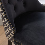 Black Velvet Tufted Dining Chair Set (2) | OROA