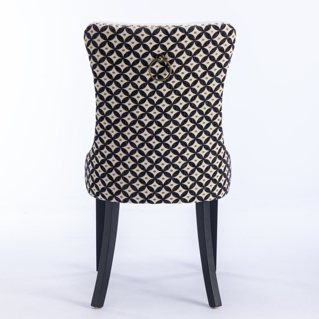 Beige Velvet Tufted Dining Chair Set (2) | OROA