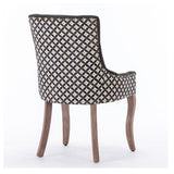 Charcoal Black Upholstered Dining Chair Set (2) | OROA