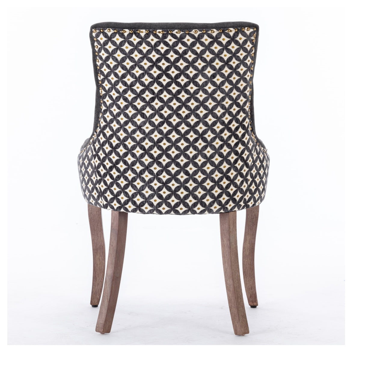 Charcoal Black Upholstered Dining Chair Set (2) | OROA