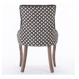 Charcoal Black Upholstered Dining Chair Set (2) | OROA