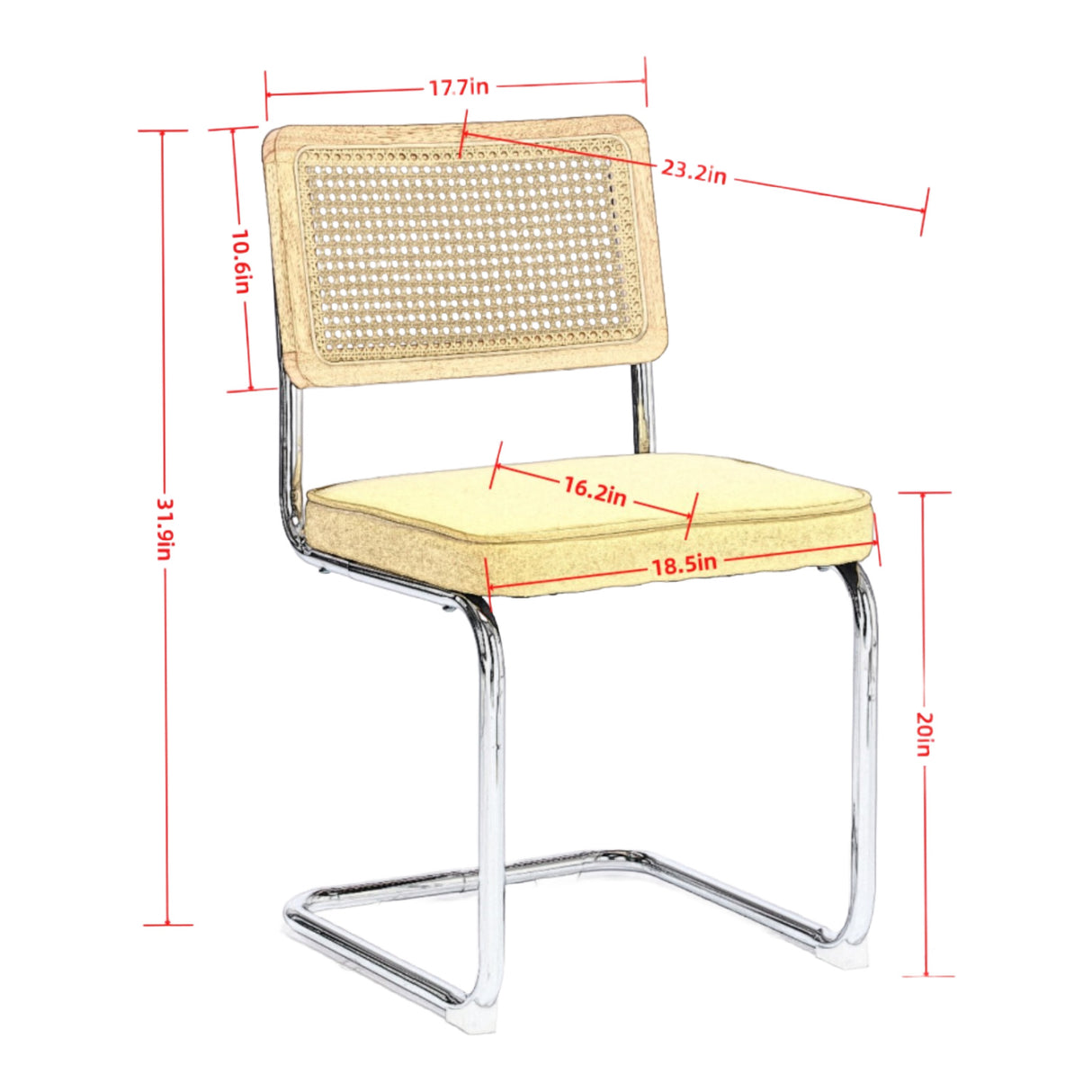 Mid Century Modern Dining Chairs (2) | OROA