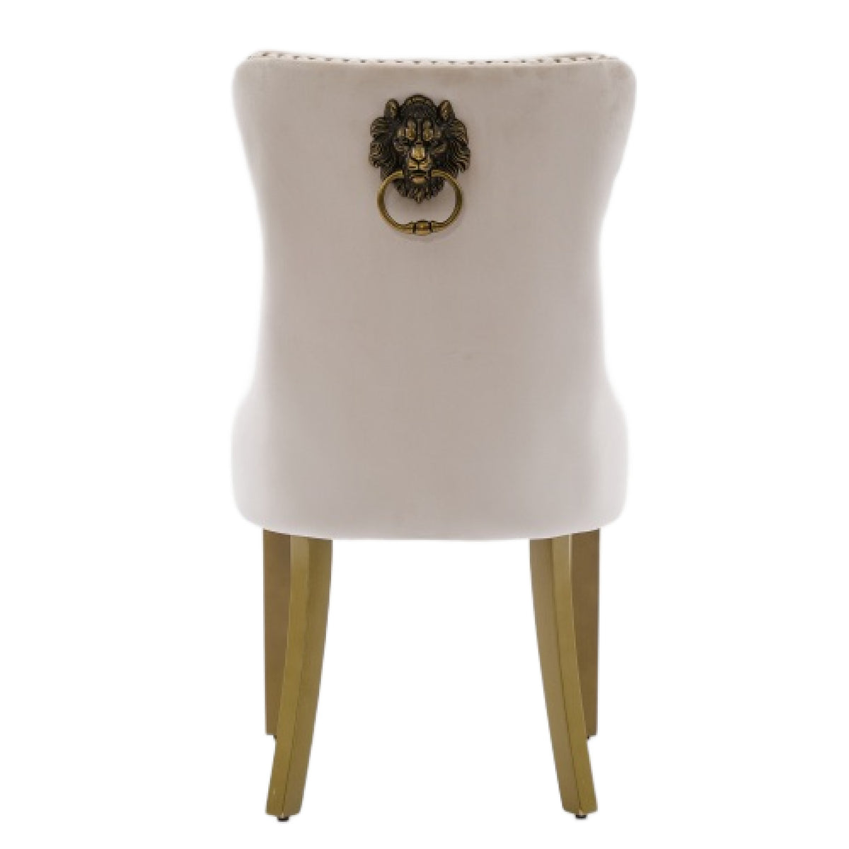 Tufted Beige Velvet Dining Chairs (2) | OROA