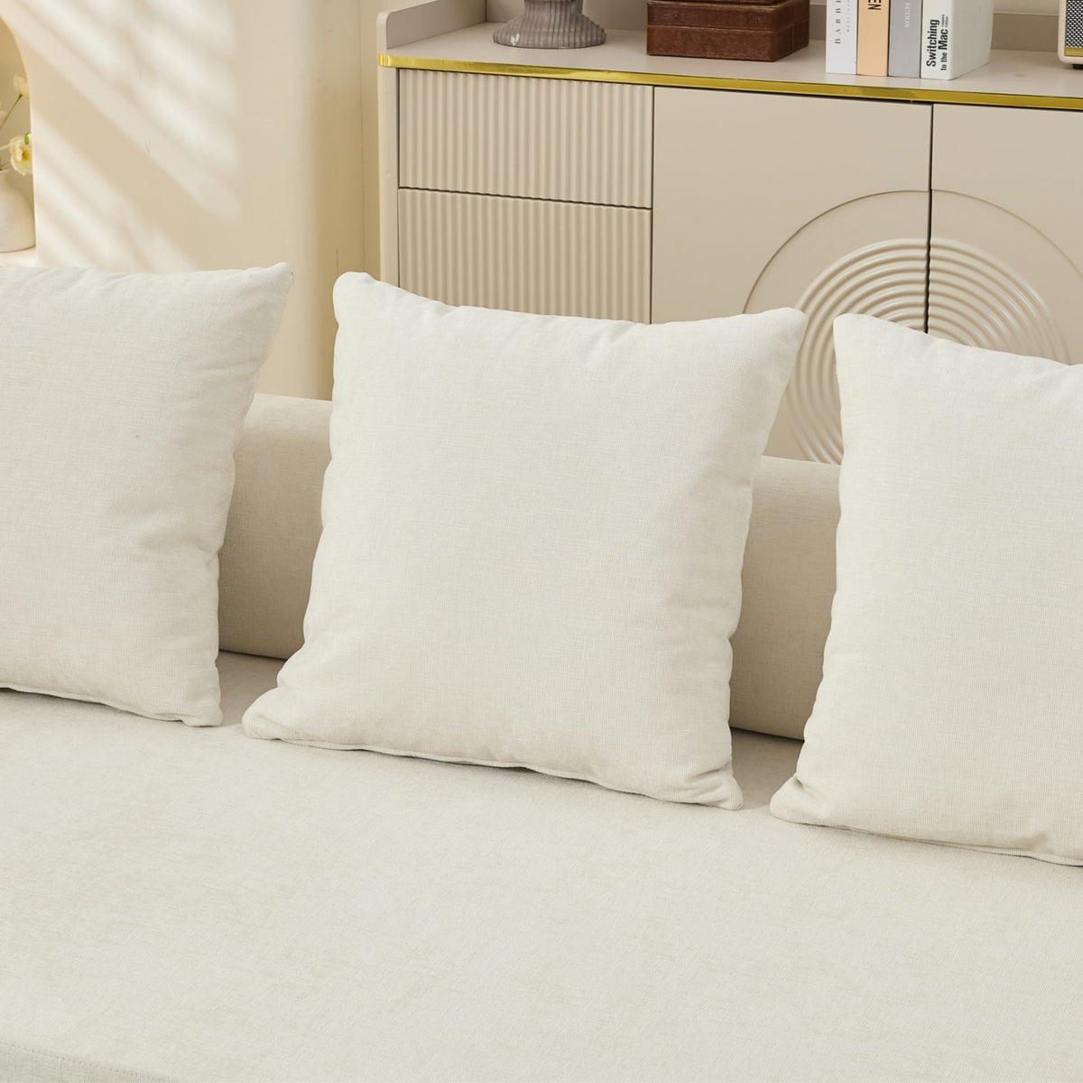 Chenille Upholstered Sofa Bed | OROA
