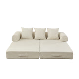 Chenille Upholstered Sofa Bed | OROA