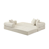 Chenille Upholstered Sofa Bed | OROA