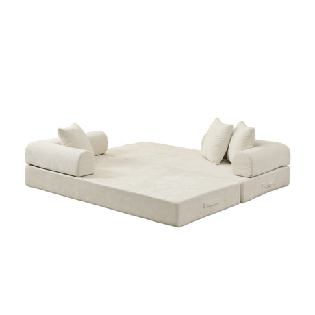 Chenille Upholstered Sofa Bed | OROA