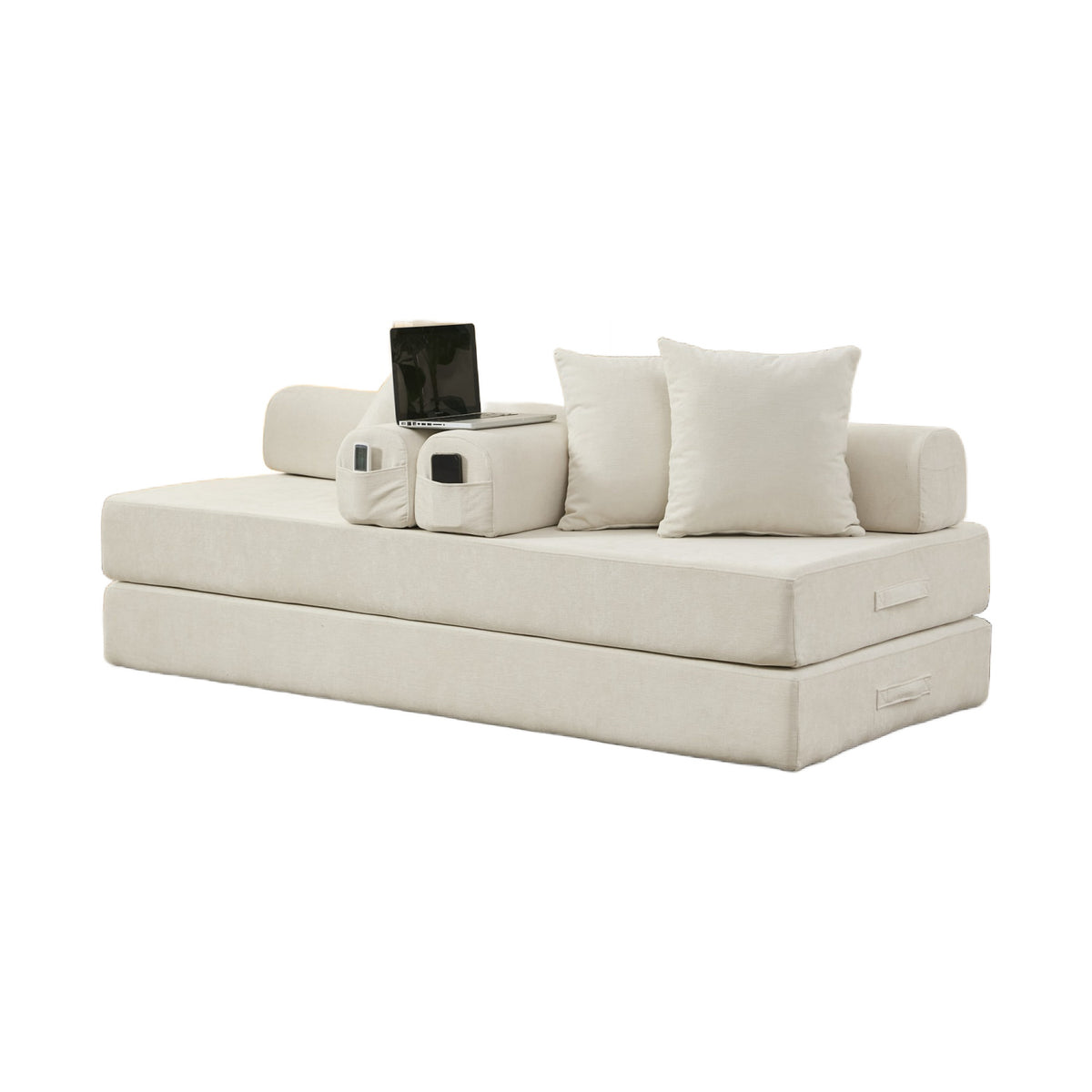 Chenille Upholstered Sofa Bed | OROA
