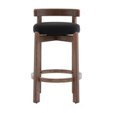 Black Mid-Century Modern Swivel Counter Stools (2) | OROA