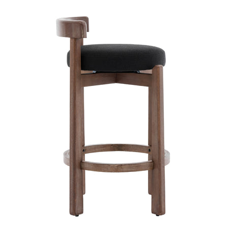 Black Mid-Century Modern Swivel Counter Stools (2) | OROA