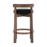 Black Mid-Century Modern Swivel Counter Stools (2) | OROA