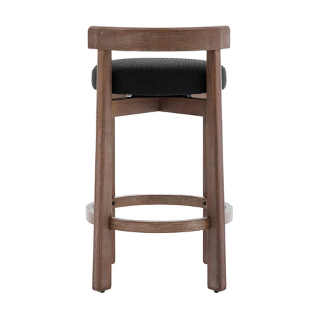Black Mid-Century Modern Swivel Counter Stools (2) | OROA