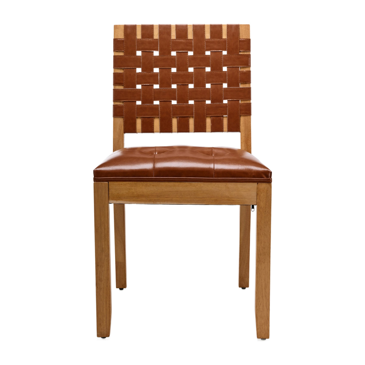 Woven PU Leather Dining Chairs (2) | OROA