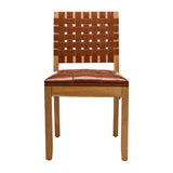 Woven PU Leather Dining Chairs (2) | OROA