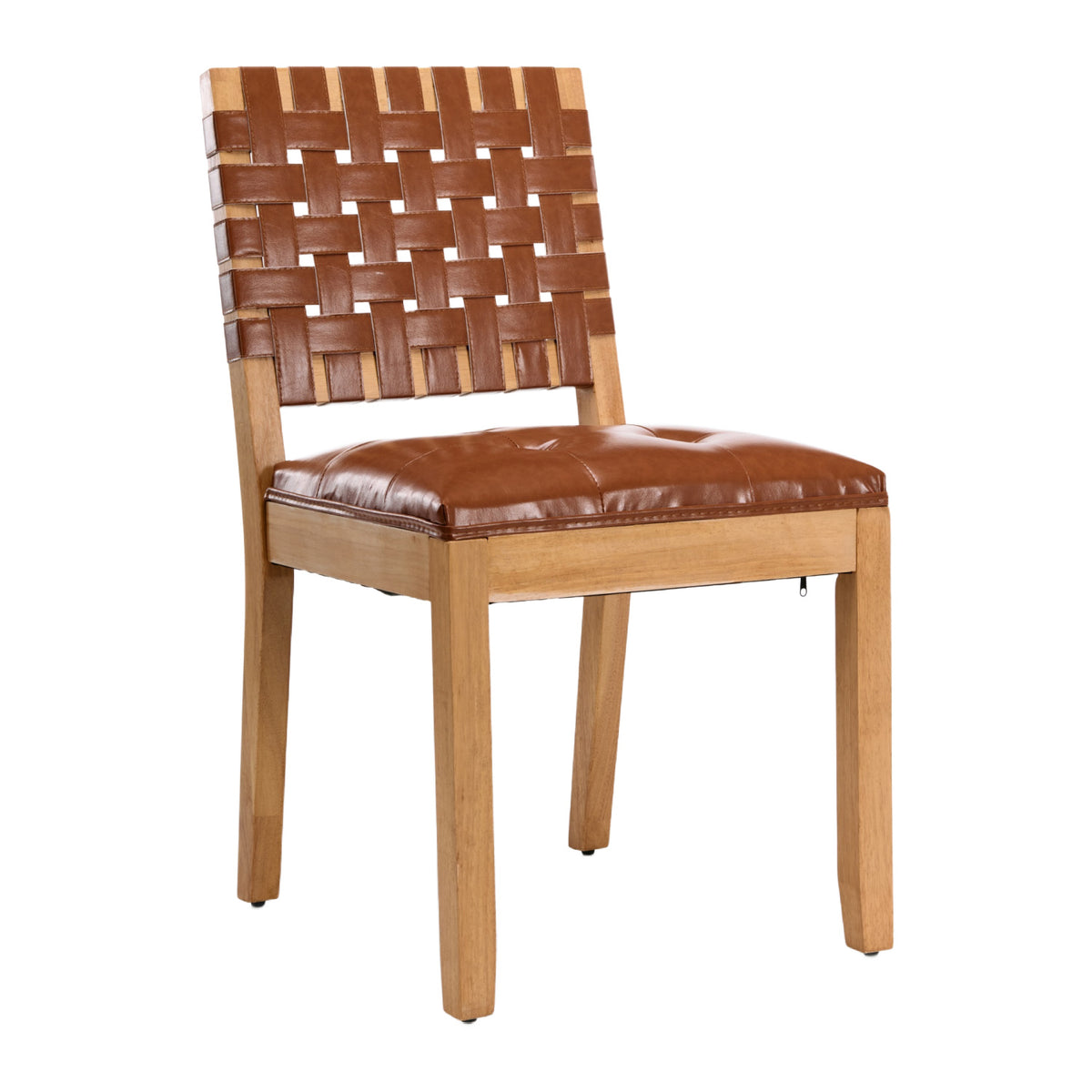 Woven PU Leather Dining Chairs (2) | OROA