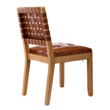 Woven PU Leather Dining Chairs (2) | OROA