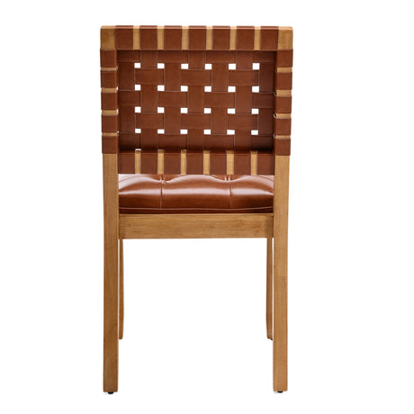 Woven PU Leather Dining Chairs (2) | OROA