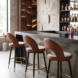 Modern Brown and Light Gray Barstools (2) | OROA