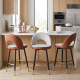 Modern Brown and Light Gray Barstools (2) | OROA