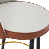 Modern Brown and Light Gray Barstools (2) | OROA