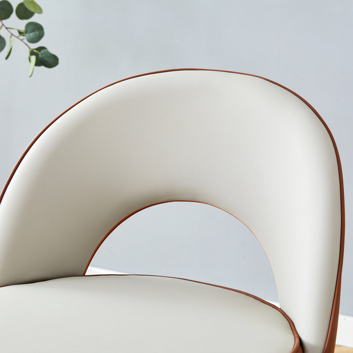 Modern Brown and Light Gray Barstools (2) | OROA