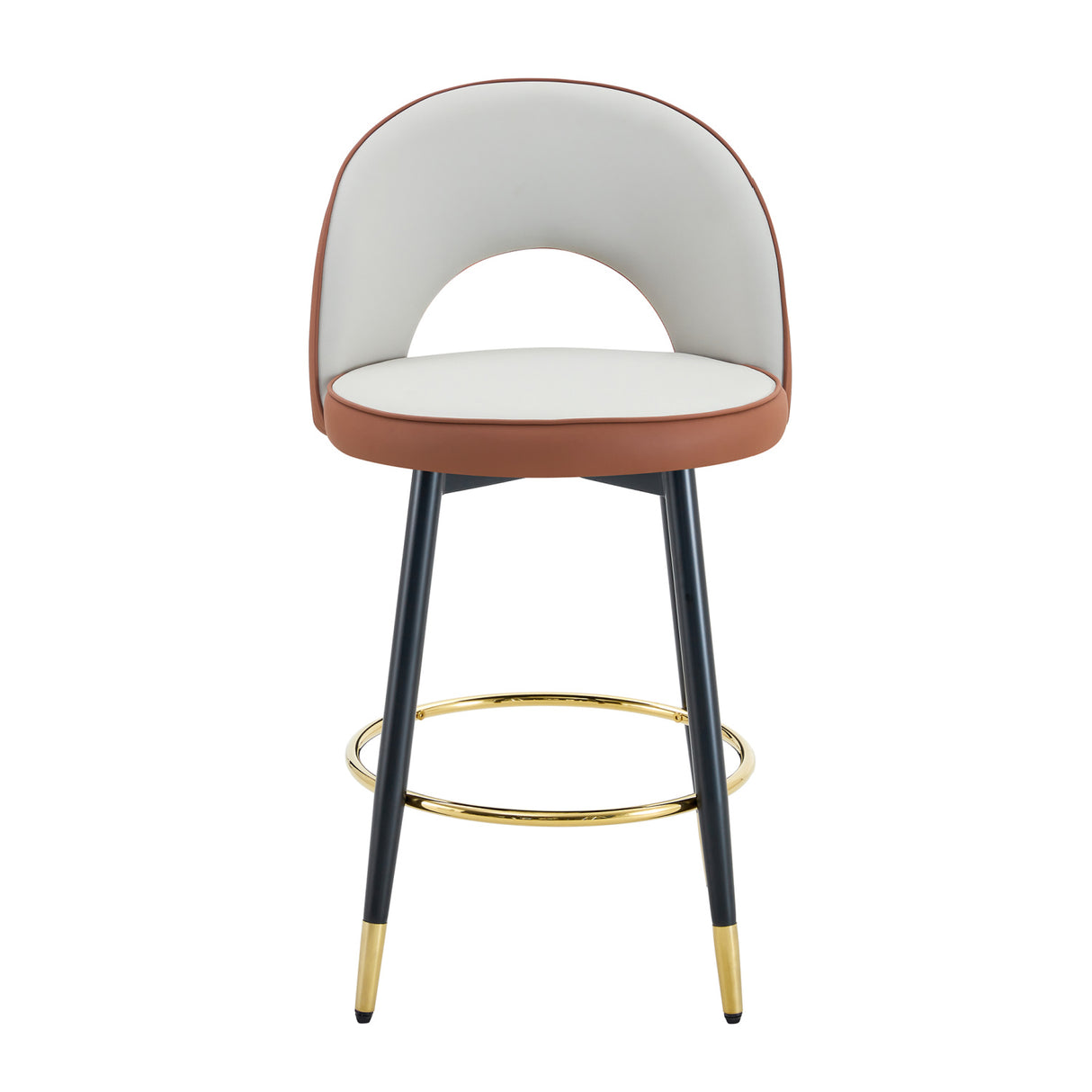 Modern Brown and Light Gray Barstools (2) | OROA