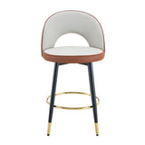 Modern Brown and Light Gray Barstools (2) | OROA