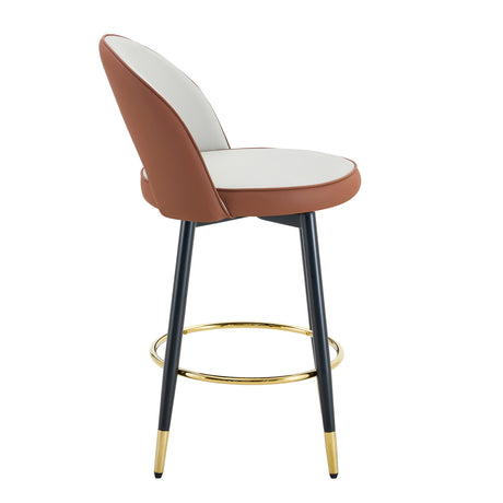 Modern Brown and Light Gray Barstools (2) | OROA