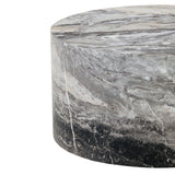 Minimalist Gray Round Marble Coffee Table | OROA