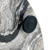 Minimalist Gray Round Marble Coffee Table | OROA