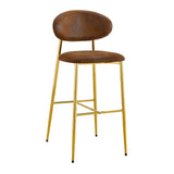 Curved‑Back Upholstered Bar Stools (2) | OROA