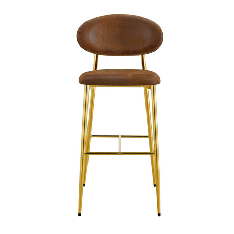 Curved‑Back Upholstered Bar Stools (2) | OROA